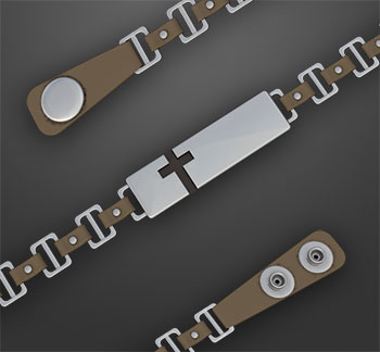 Cross Tab Bracelet